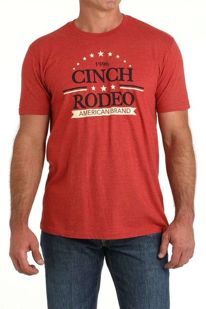 CINCH MENS "CINCH RODEO" T-SHIRT RED - MTT1690724