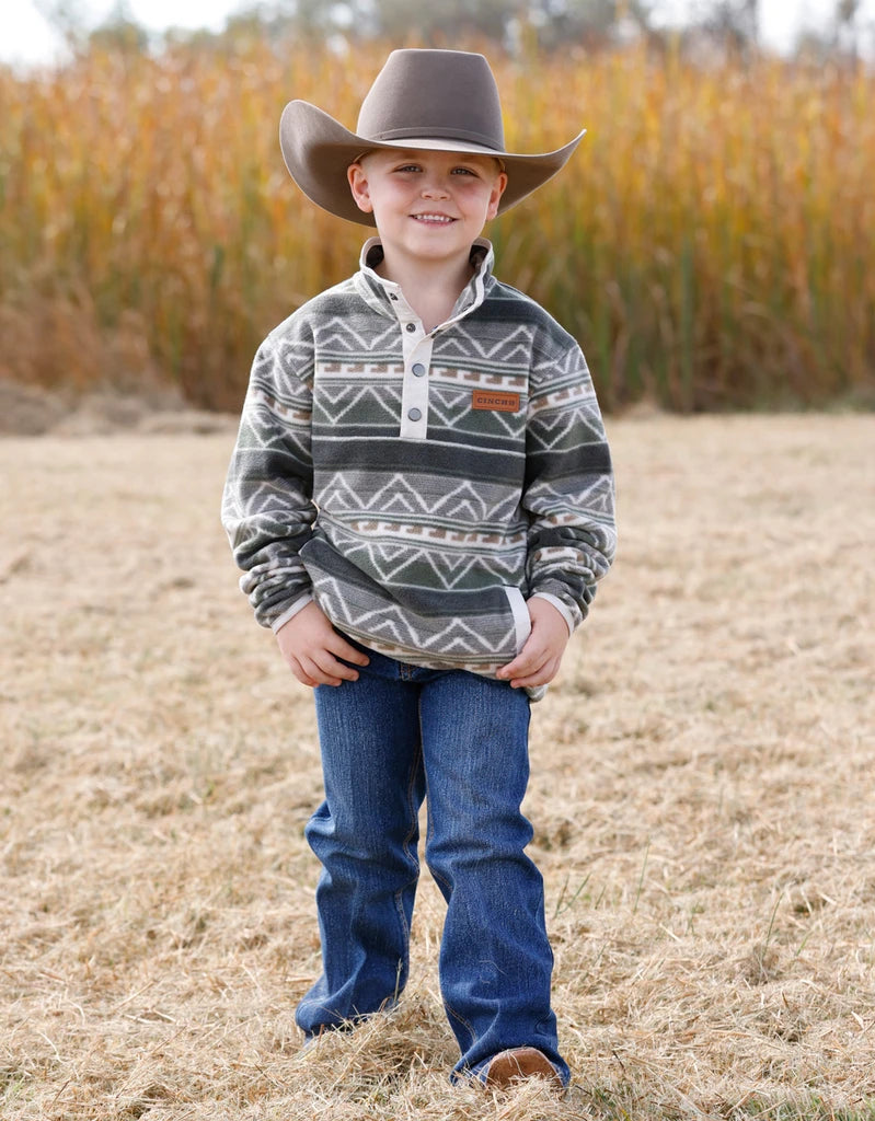 CINCH BOYS POLAR FLEECE OLIVE MWK7590021