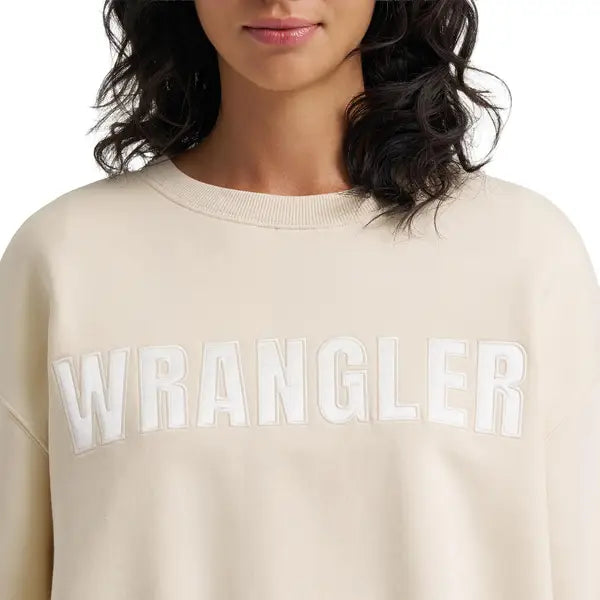 WOMEN'S WRANGLER LOGO CANYON CREW PULLOVER—112380308