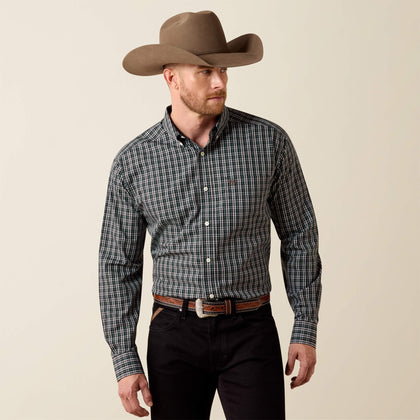ARIAT MENS WF WHITFORD LS SHRT BLACK PLAID 10073685