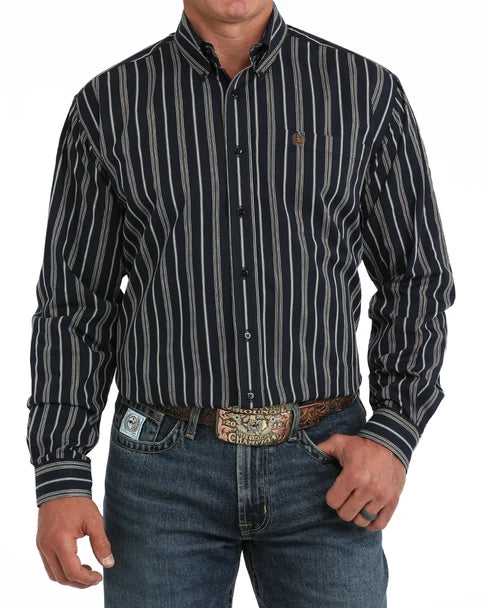 MENS CINCH LONG SLEEVE SHIRT NAVY- MTW1106150
