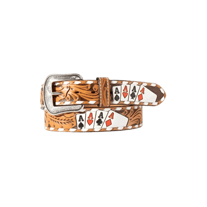 3D MEN'S WESTERN LEATHER LETTERS BELT D10016848