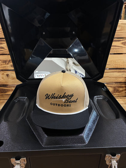 WHISKEY BENT OUTDOORS TAN/BLACK CAP