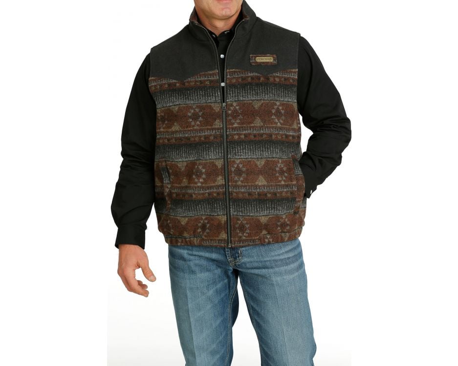 MENS CINCH VEST BROWN MWV15433007