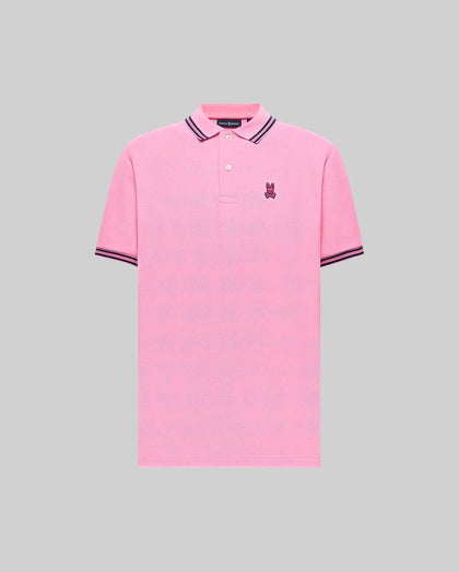 PSYCHO BUNNY CLARK PINK POLO - MT0100127
