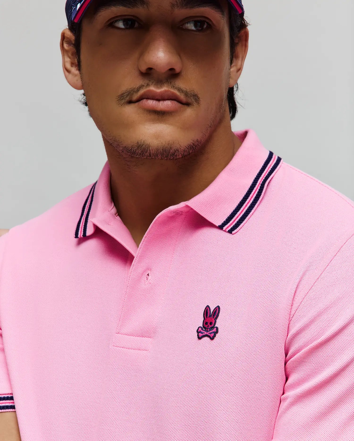 PSYCHO BUNNY CLARK PINK POLO - MT0100127