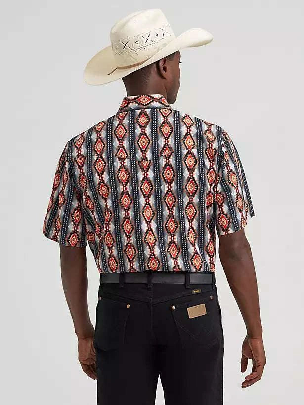 WRANGLER MEN CHECOTAH BLACK LONG SLEEVE SHIRT 112379164 Laherradurawwnc.com