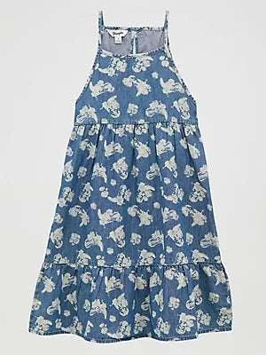 WRANGLER GIRL DRESSES WHITE & DENIM 112379388 Laherradurawwnc.com