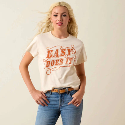 ARIAT WOMEN NATURAL EASY DOES SS TSHRT 10078384