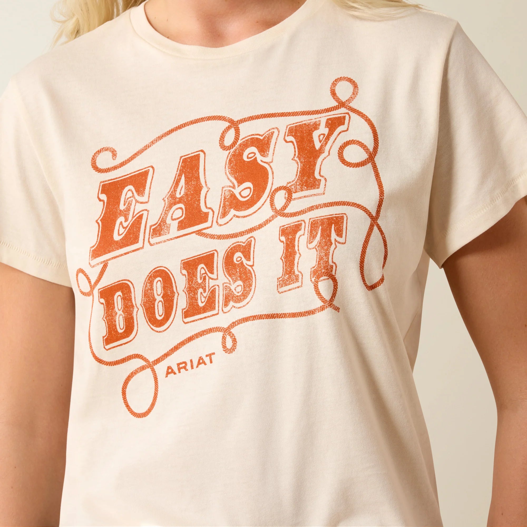 ARIAT WOMEN NATURAL EASY DOES SS TSHRT 10078384