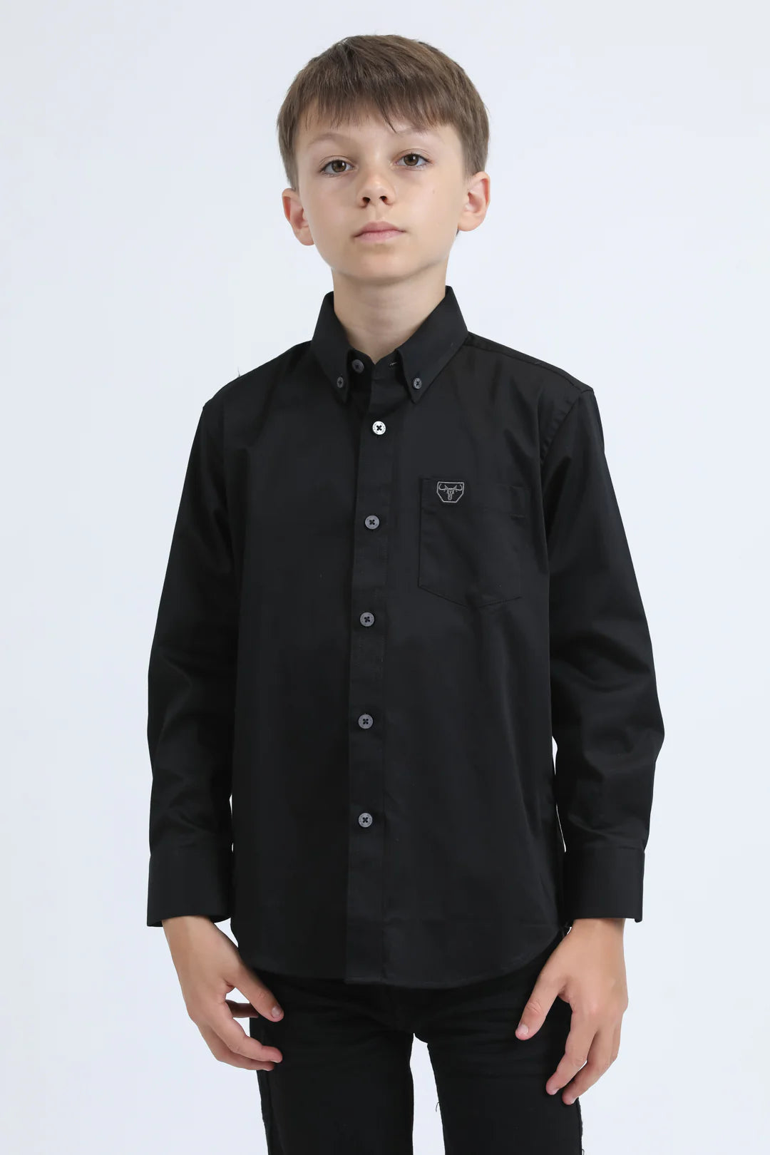 PLATINI CHILD SHIRT LONG SLEEVE BLACK CTK9258