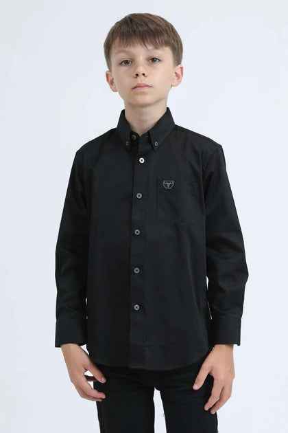PLATINI CHILD SHIRT LONG SLEEVE BLACK CTK9258
