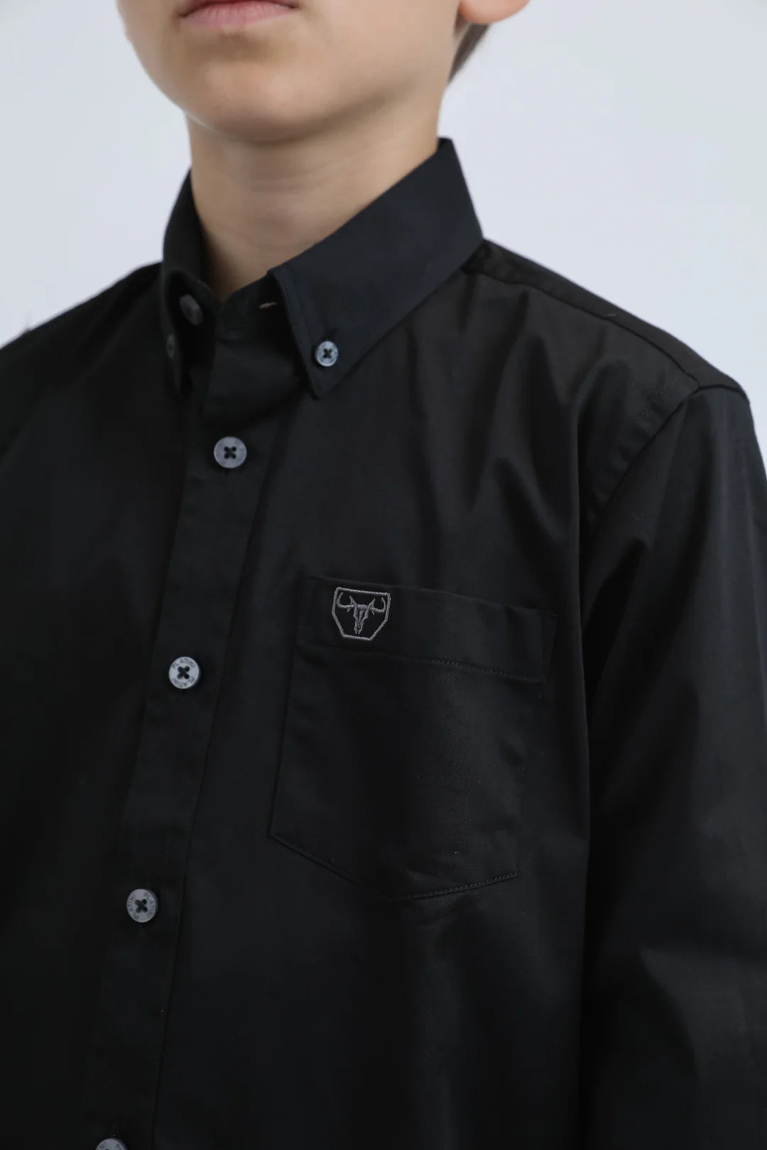 PLATINI CHILD SHIRT LONG SLEEVE BLACK CTK9258