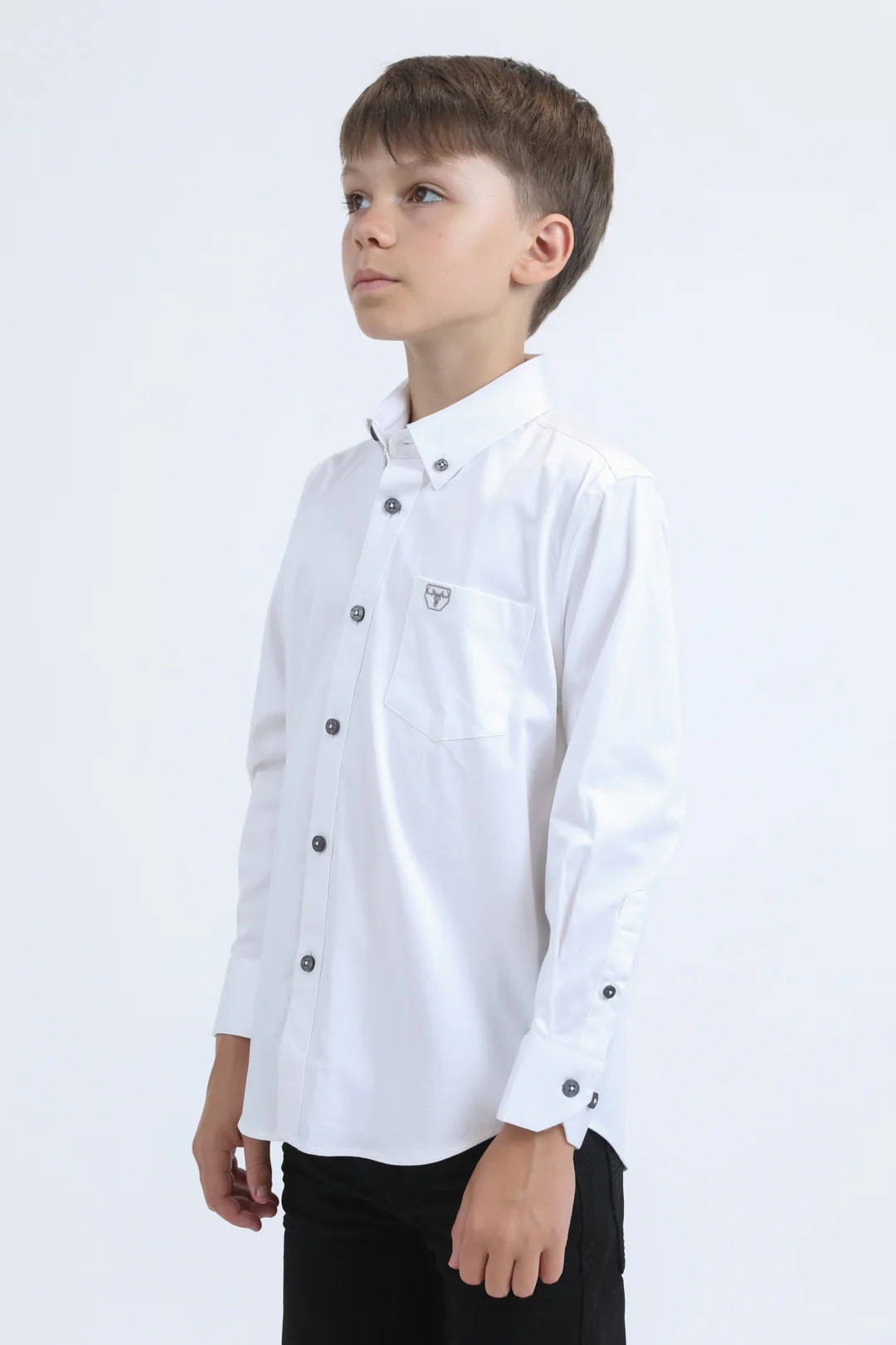 PLATINI CHILD SHIRT LONG SLEEVE WHITE CTK9259