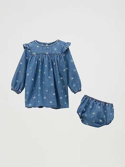 VESTIDO DE CAMPANA WRANGLER AZUL BEBÉ PARA NIÑA 112372445