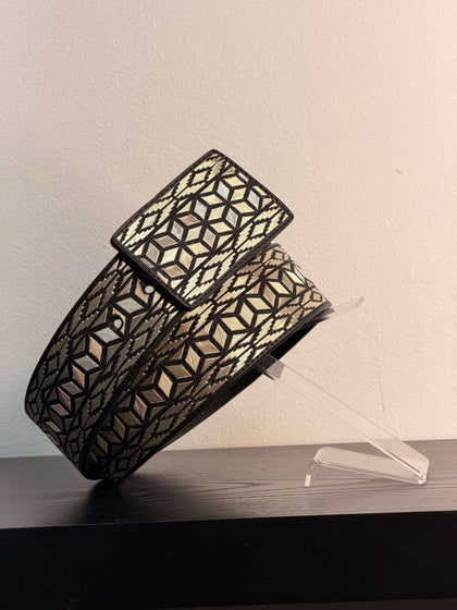 CINTURÓN DE HILO PLATEADO DIAMANTÉ #40