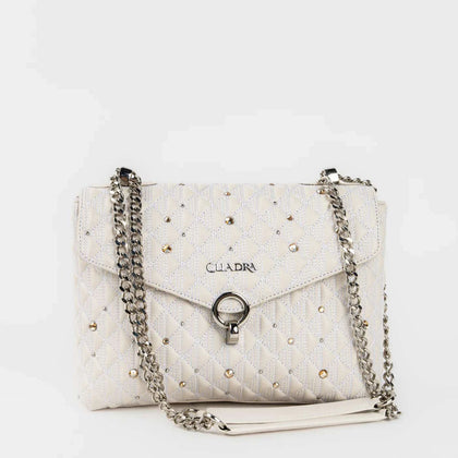 CUADRA HAND BAG RES TERNERA MIKONOS WHITE  DU732