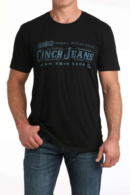 CAMISETA CINCH PARA HOMBRE "1996 CINCH JEANS" NEGRA MTT1690713