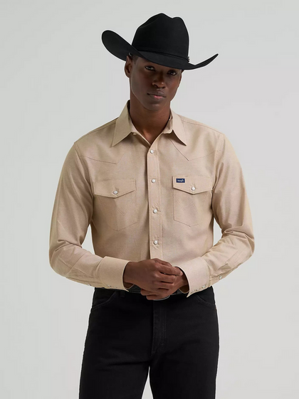 WRANGLER MEN BEIGE LONG SLEEVE SHIRT 112381688