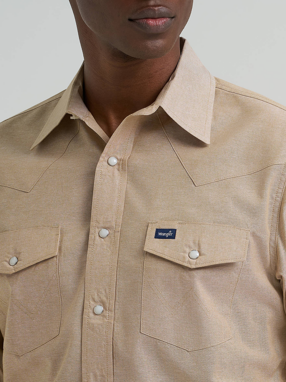 WRANGLER MEN BEIGE LONG SLEEVE SHIRT 112381688