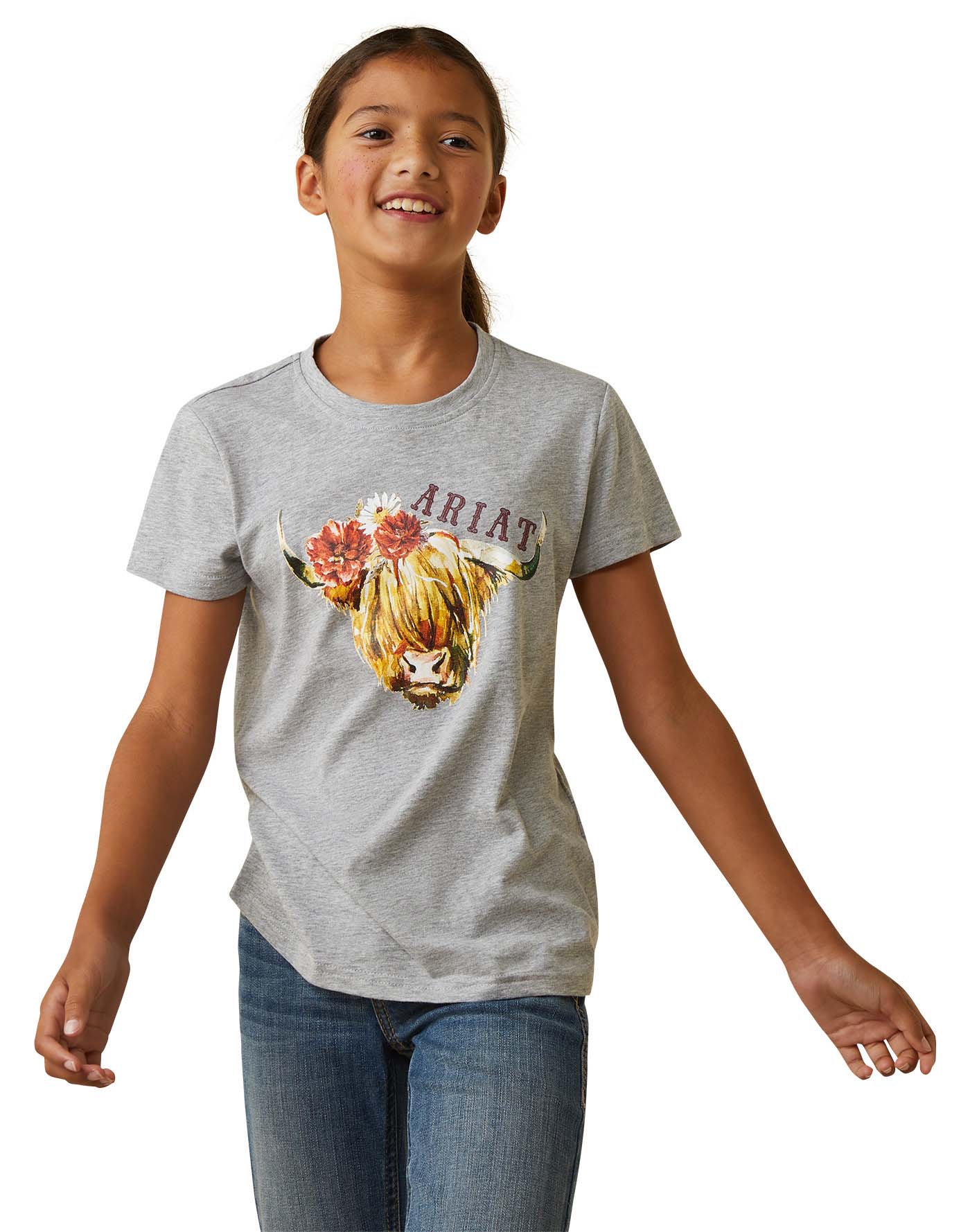 ARIAT KIDS TSHIRT -GIRLS HIGHLADER ROSE SS TEE 10043818