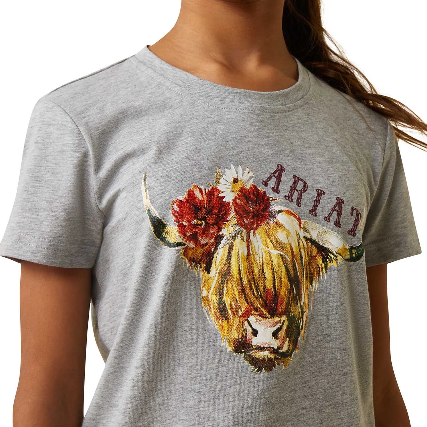 ARIAT KIDS TSHIRT -GIRLS HIGHLADER ROSE SS TEE 10043818