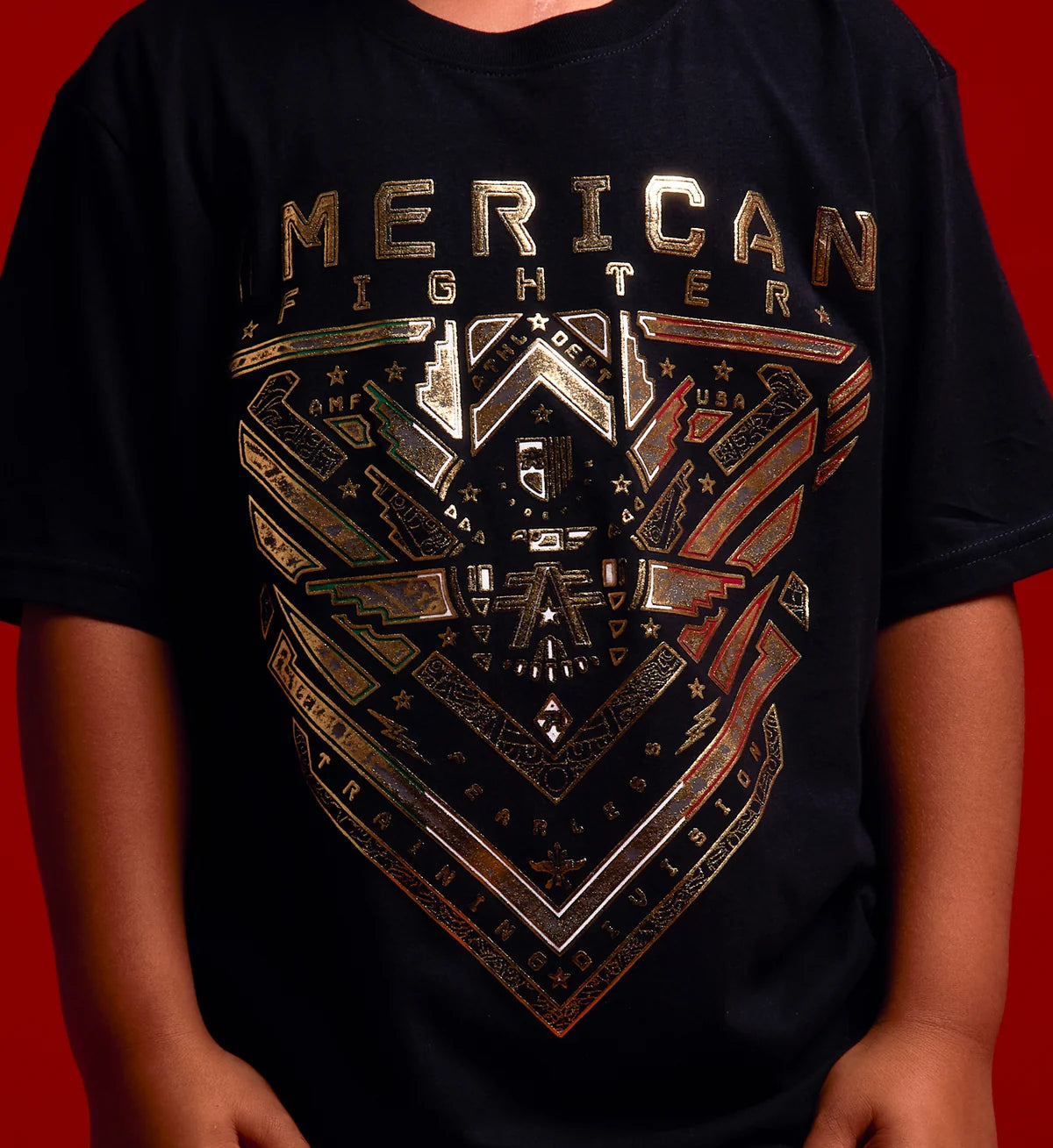 AMERICAN CHILD FIGHTER/ CORTEZ S/S TEE-Y BK FMY166447