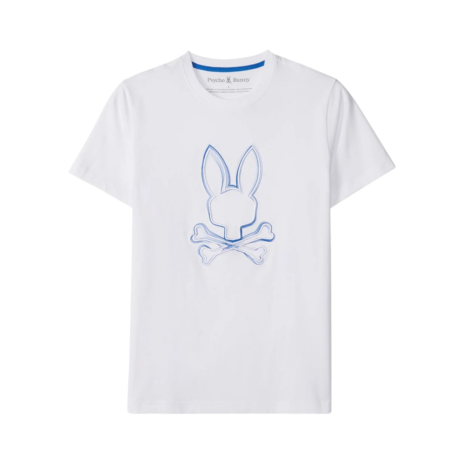 PSYCHO BUNNY MEN VINCENT GRAPHIC TEE WHITE SHIRT B6U713D200