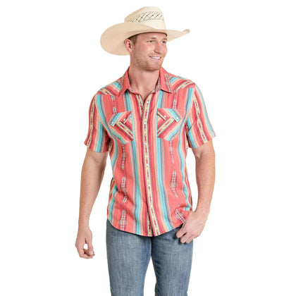 CAMISA DE HOMBRE DE ESTILO OESTE AUTÉNTICO PANHANDLE SLIM ROJA - PMN2S08155