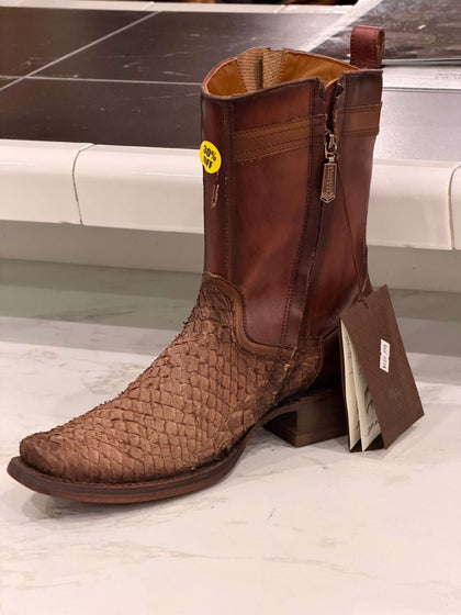 CUADRA BOTAS CORTAS DE PESCADO MARRÓN PUNTA CUADRADA ESTRECHA