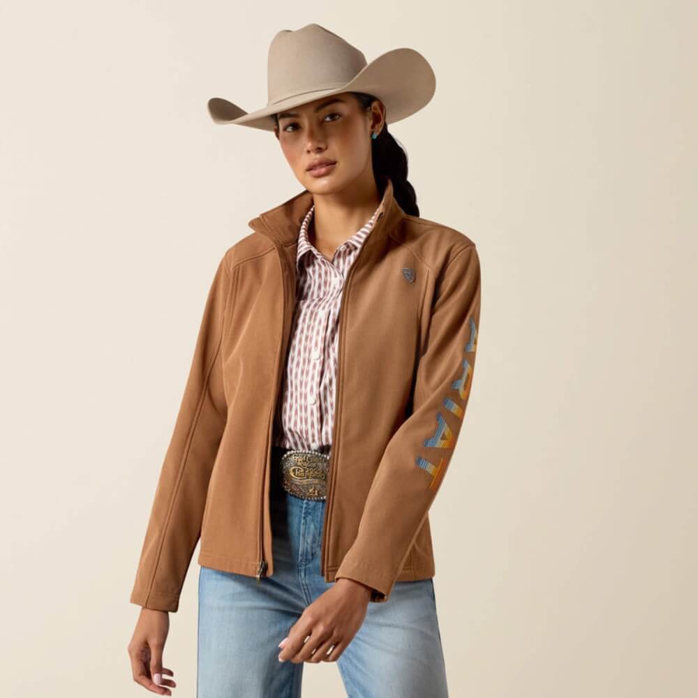 ARIAT WOMENS LOGO SOFTSHELL DACHSCHUND HEATHER 10079891