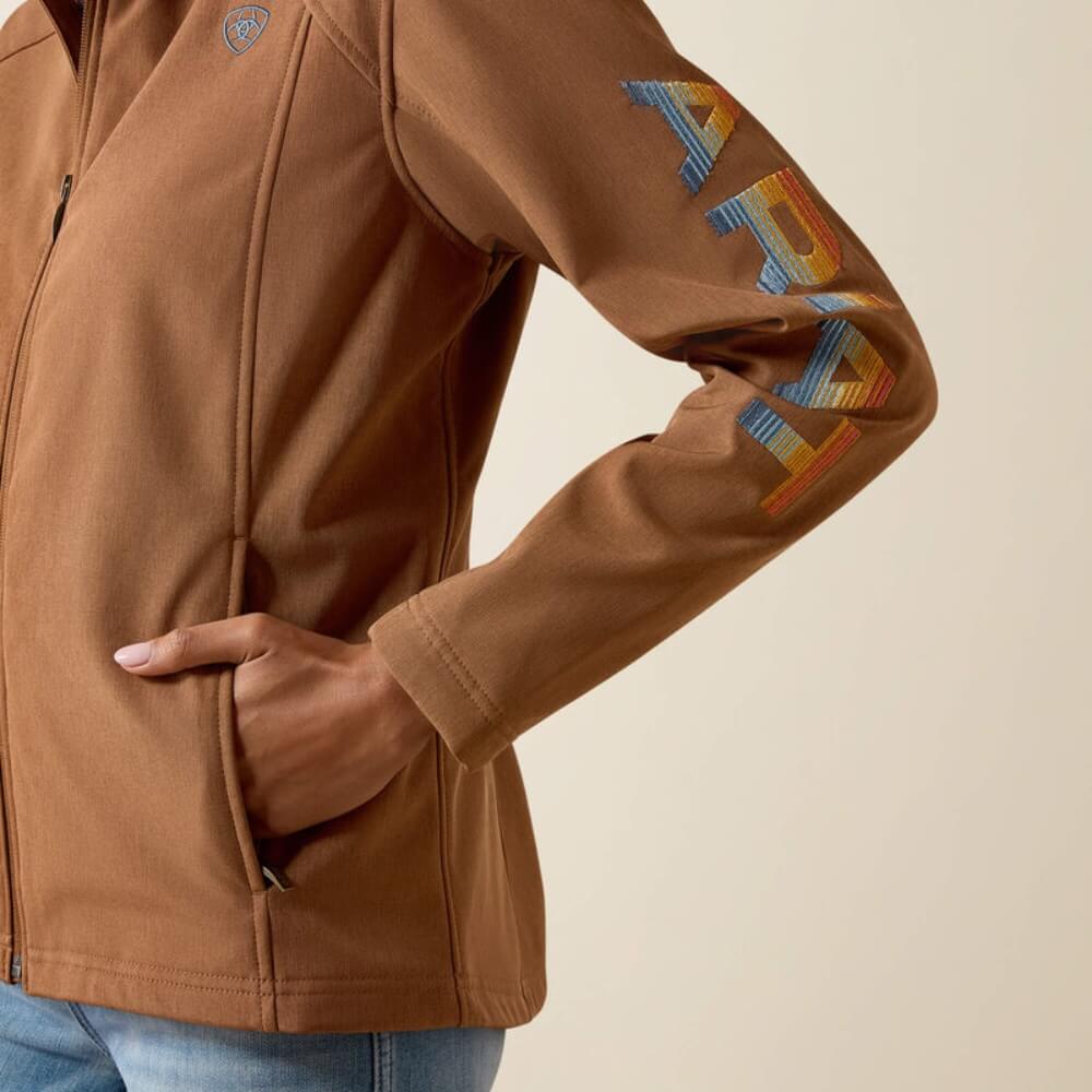 ARIAT WOMENS LOGO SOFTSHELL DACHSCHUND HEATHER 10079891