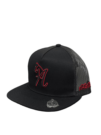 W WESTERN BLACK CAP RED