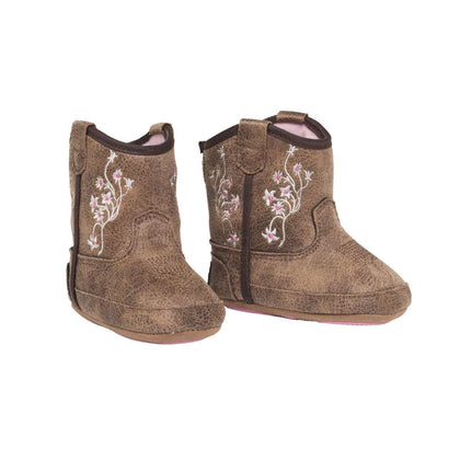 BOTÍN DE BEBÉ TWISTER BABY BUCKERS LILY CON FLORES ROSAS 44286230
