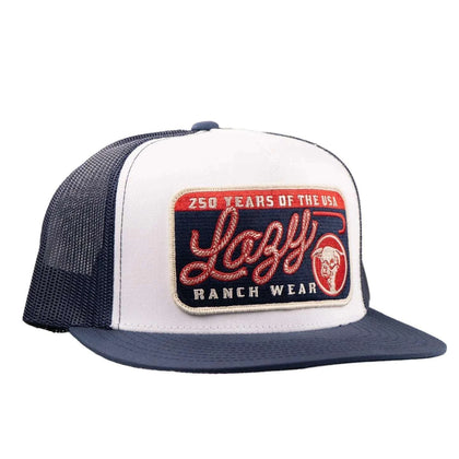 LAZY J CAPS WHITE-NAVY-WHTNVY4