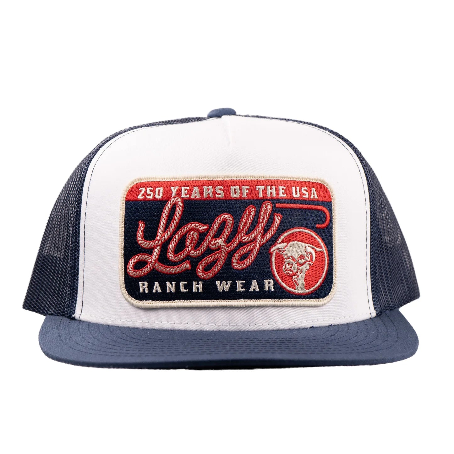 LAZY J CAPS WHITE-NAVY-WHTNVY4