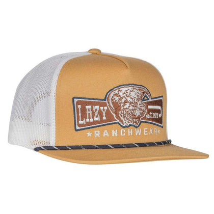 LAZY J CAPS MUSTARD- WHITE