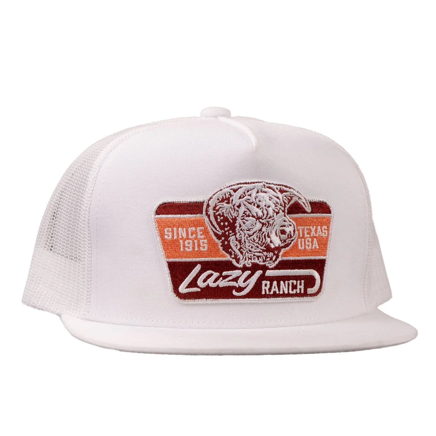 LAZY J CAPS YOUTH WHITE- TEXAS RUST