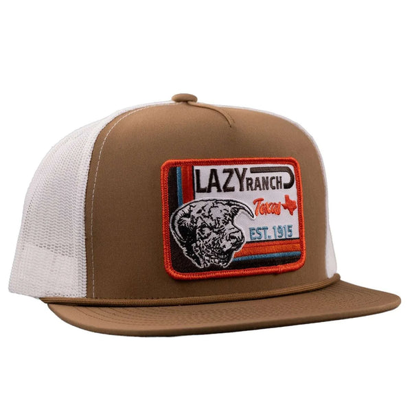 GORRAS LAZY J MARRÓN-BLANCO BRNWHT4