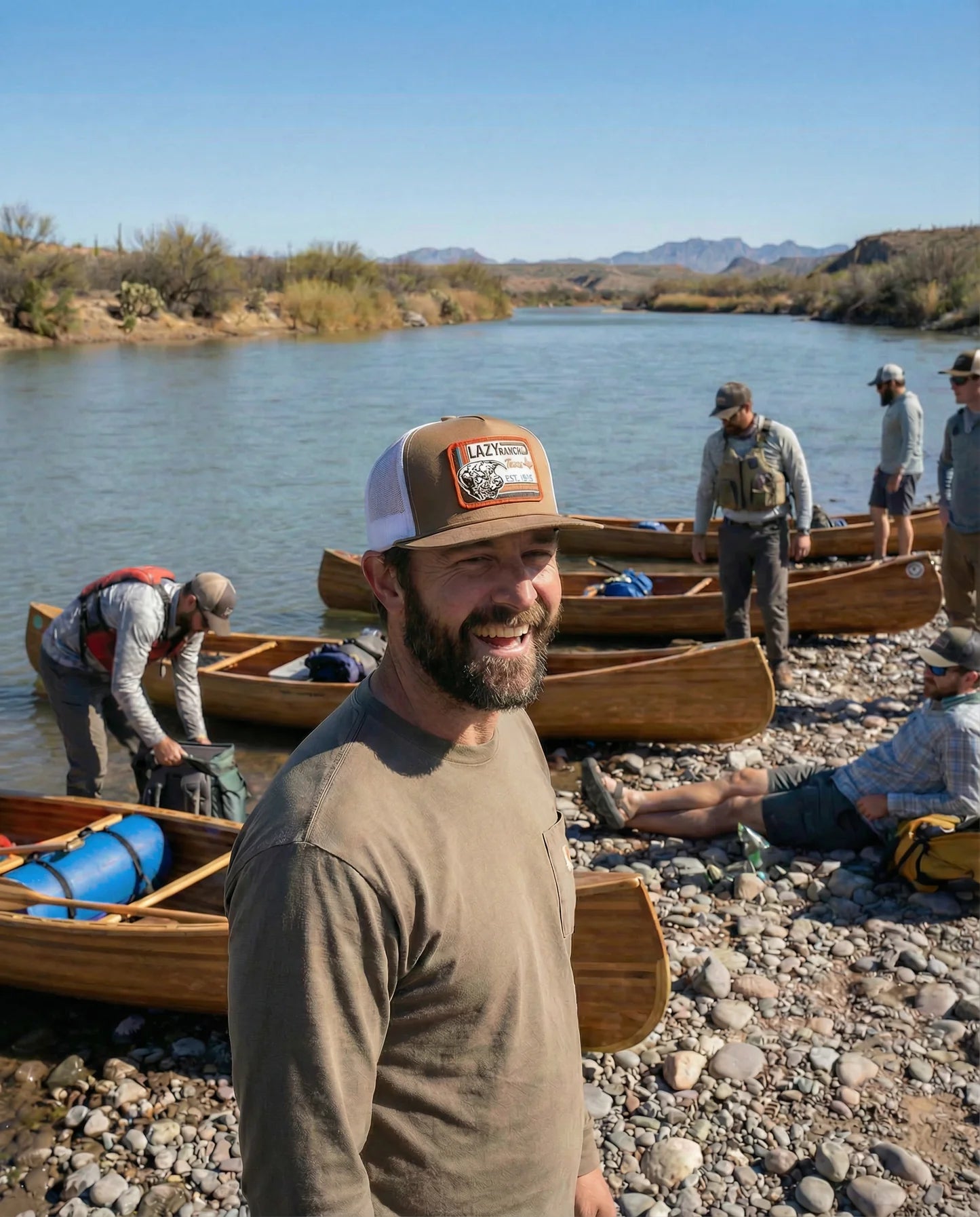 LAZY J CAPS BROWN-WHITE BRNWHT4
