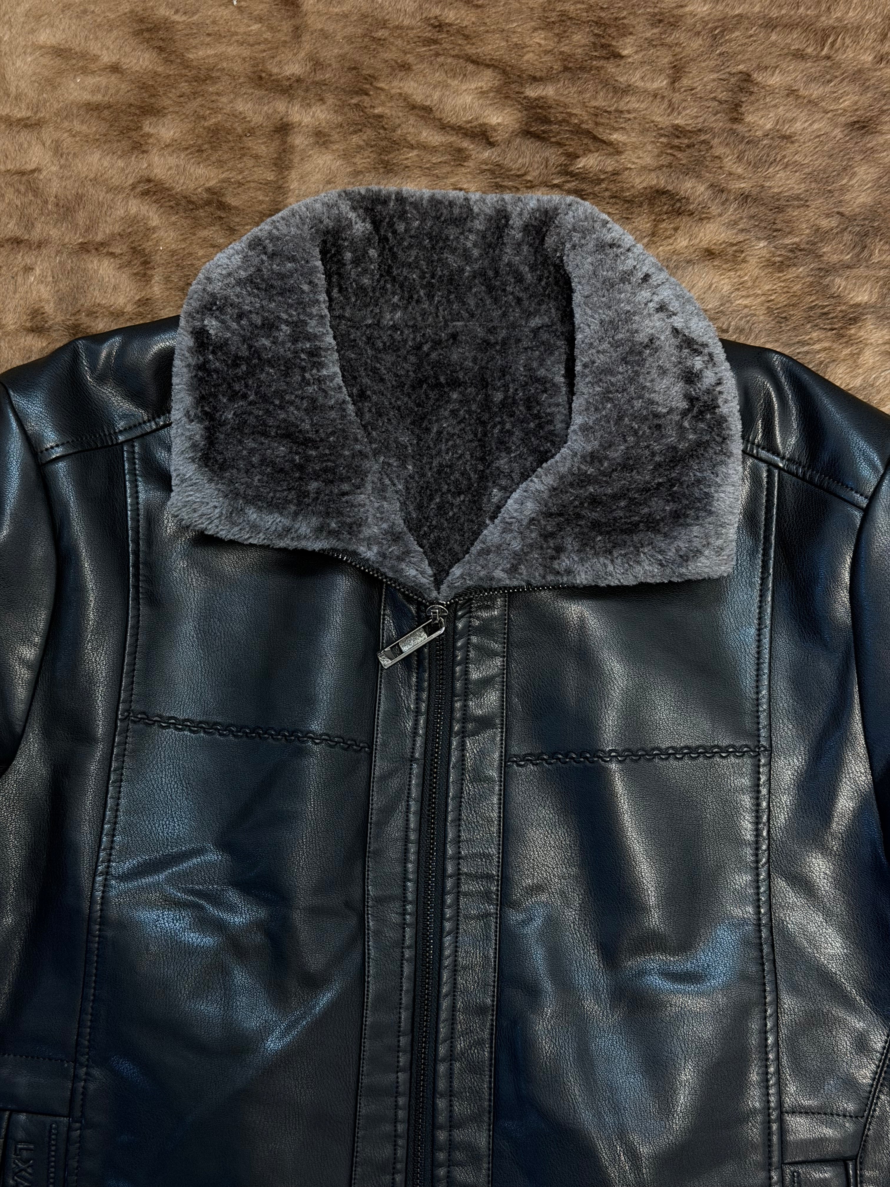 DE-NIKO LEATHER JACKET BLACK MP-706