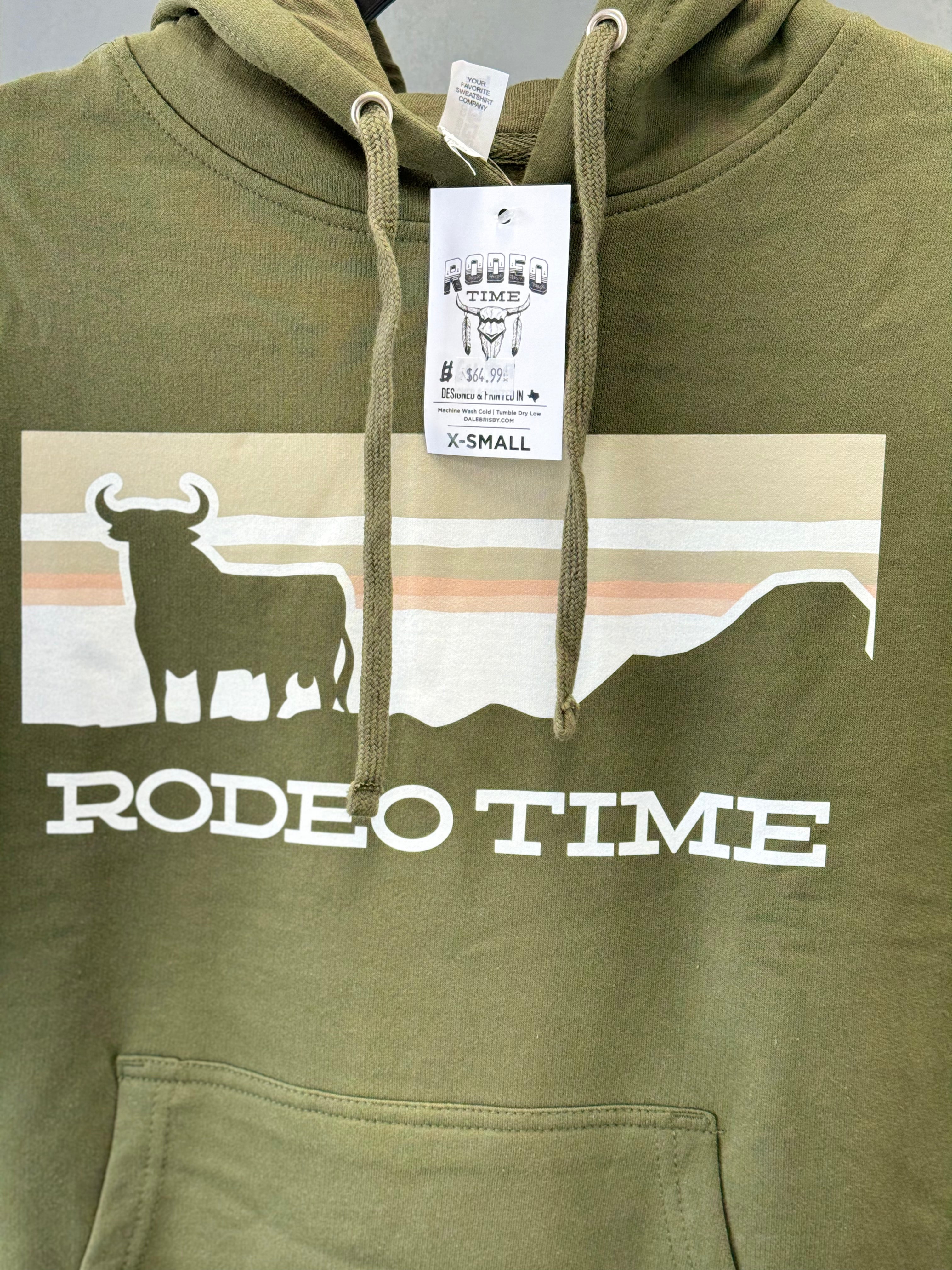 DALEBRISLY SWEATERSHIRT PRINTED RODEO TIME GREEN