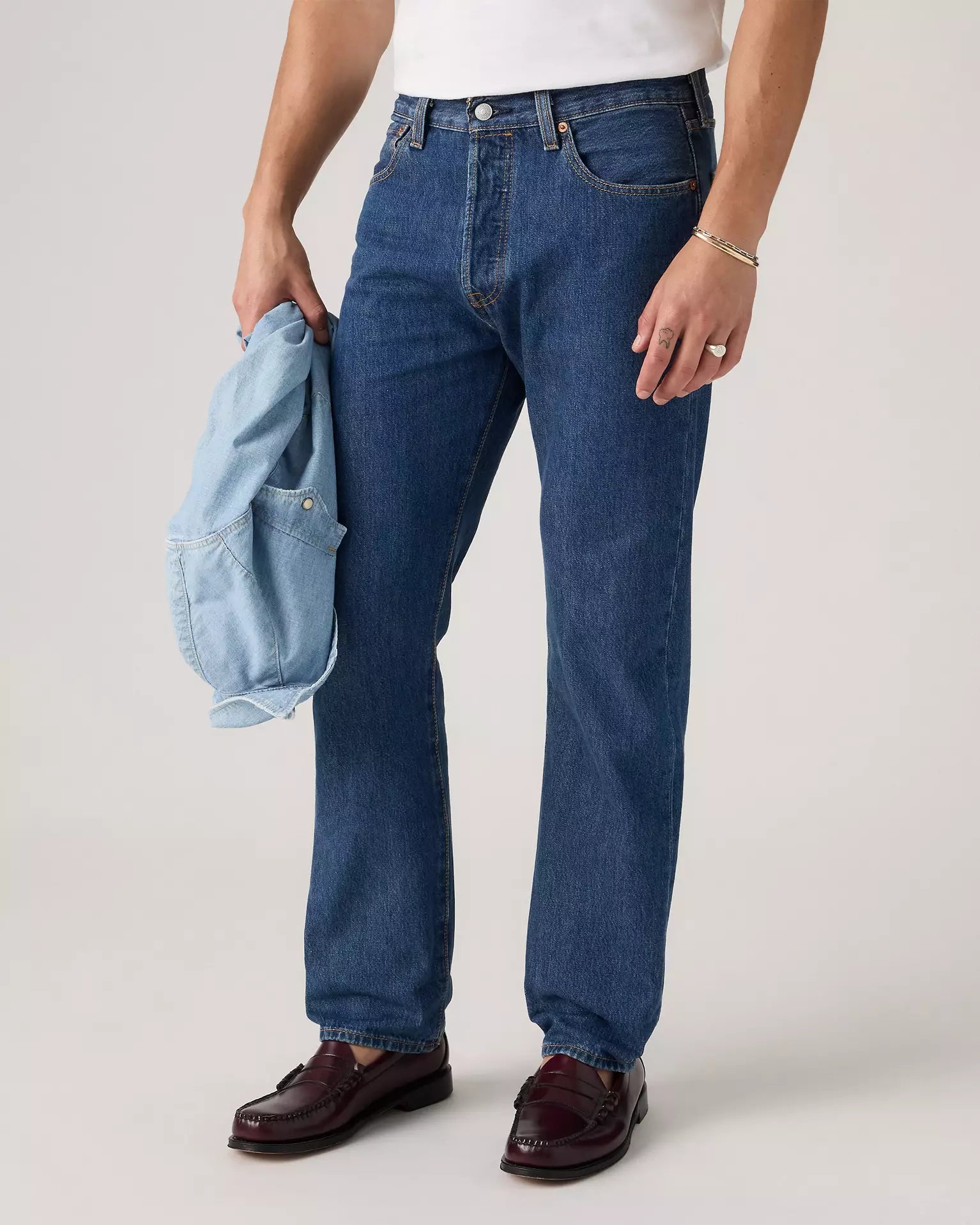 Levi’s men’s 501 Original Stretch Straight Leg Jean- Denim 005013080