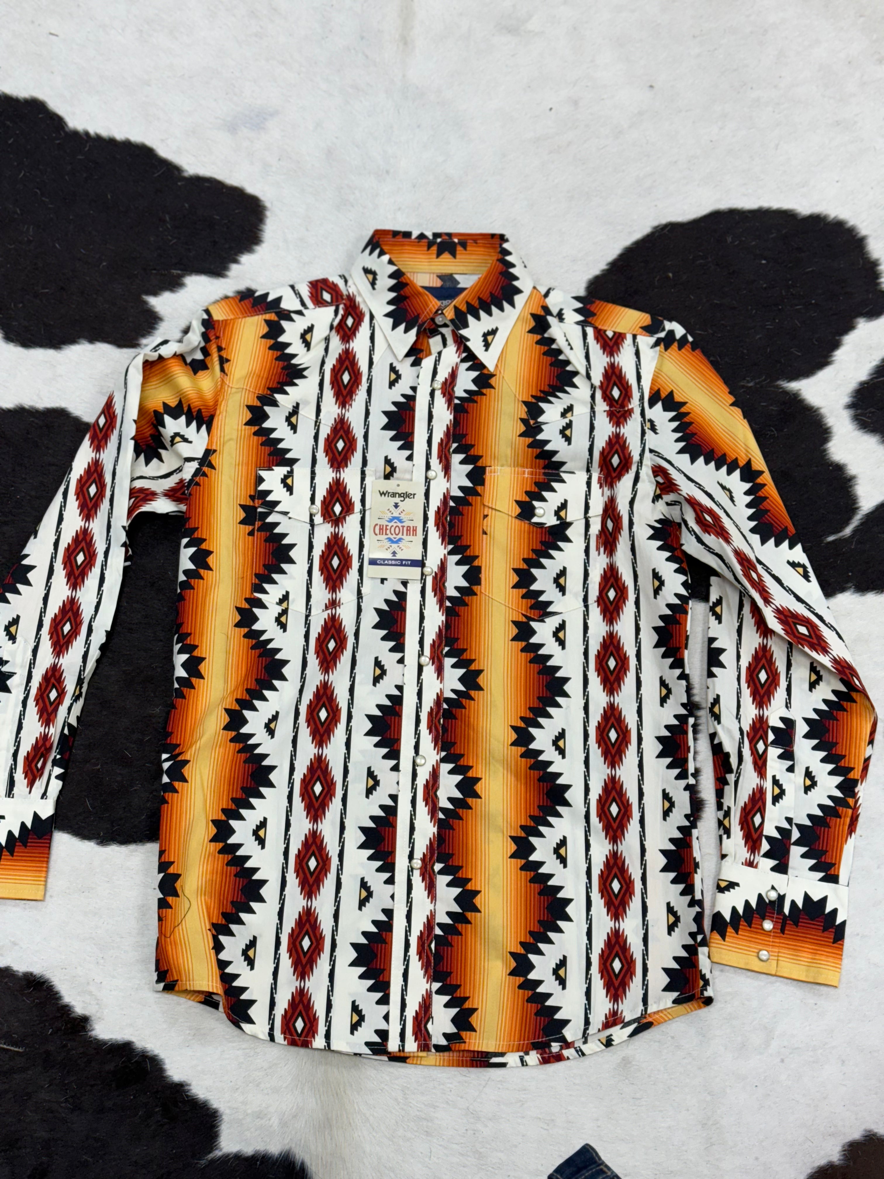 WRANGLER AZTEC ORANGE LONG SLEEVE