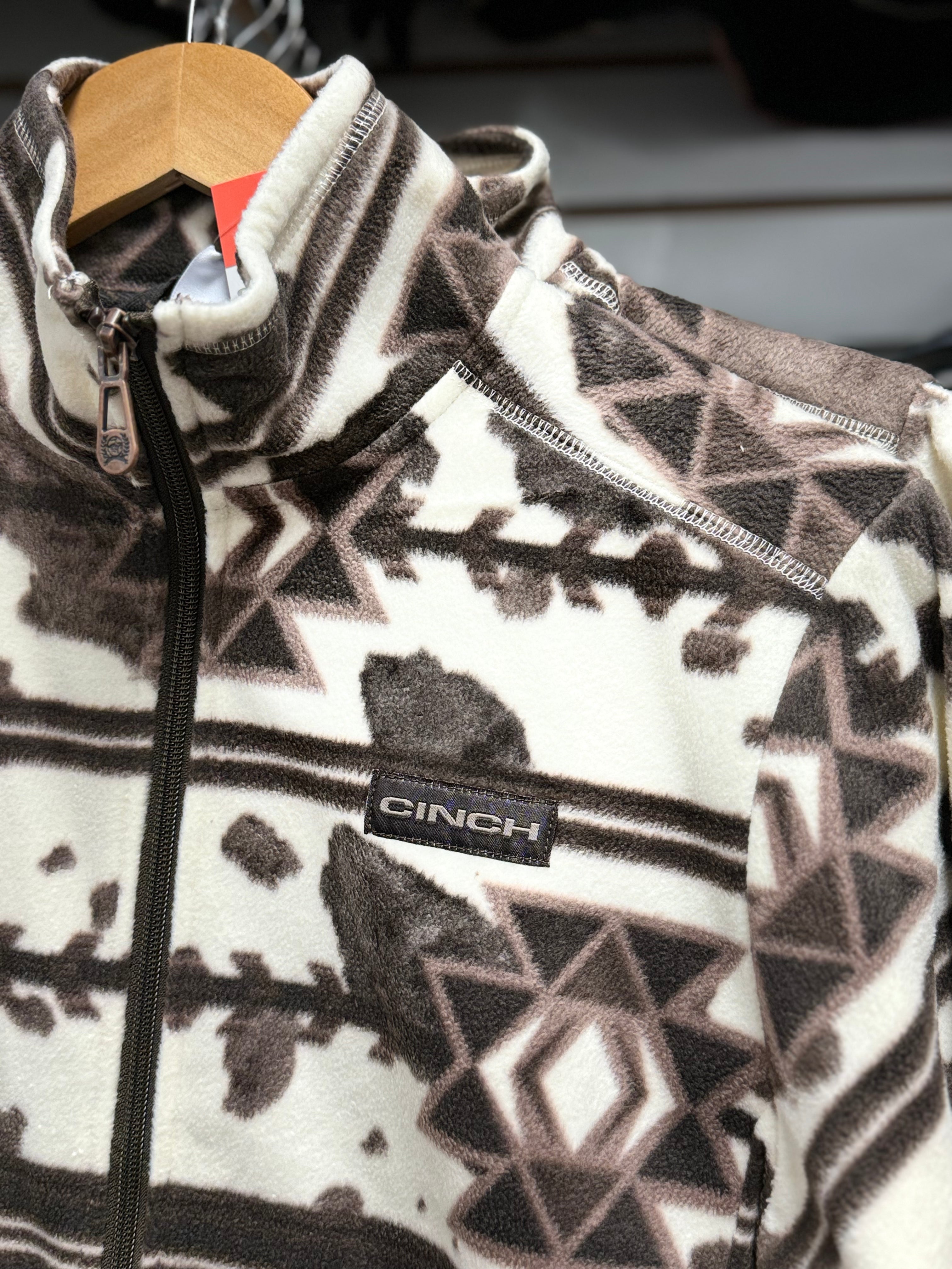 Cinch Womens Pullover Black/White & Aztec Pattern