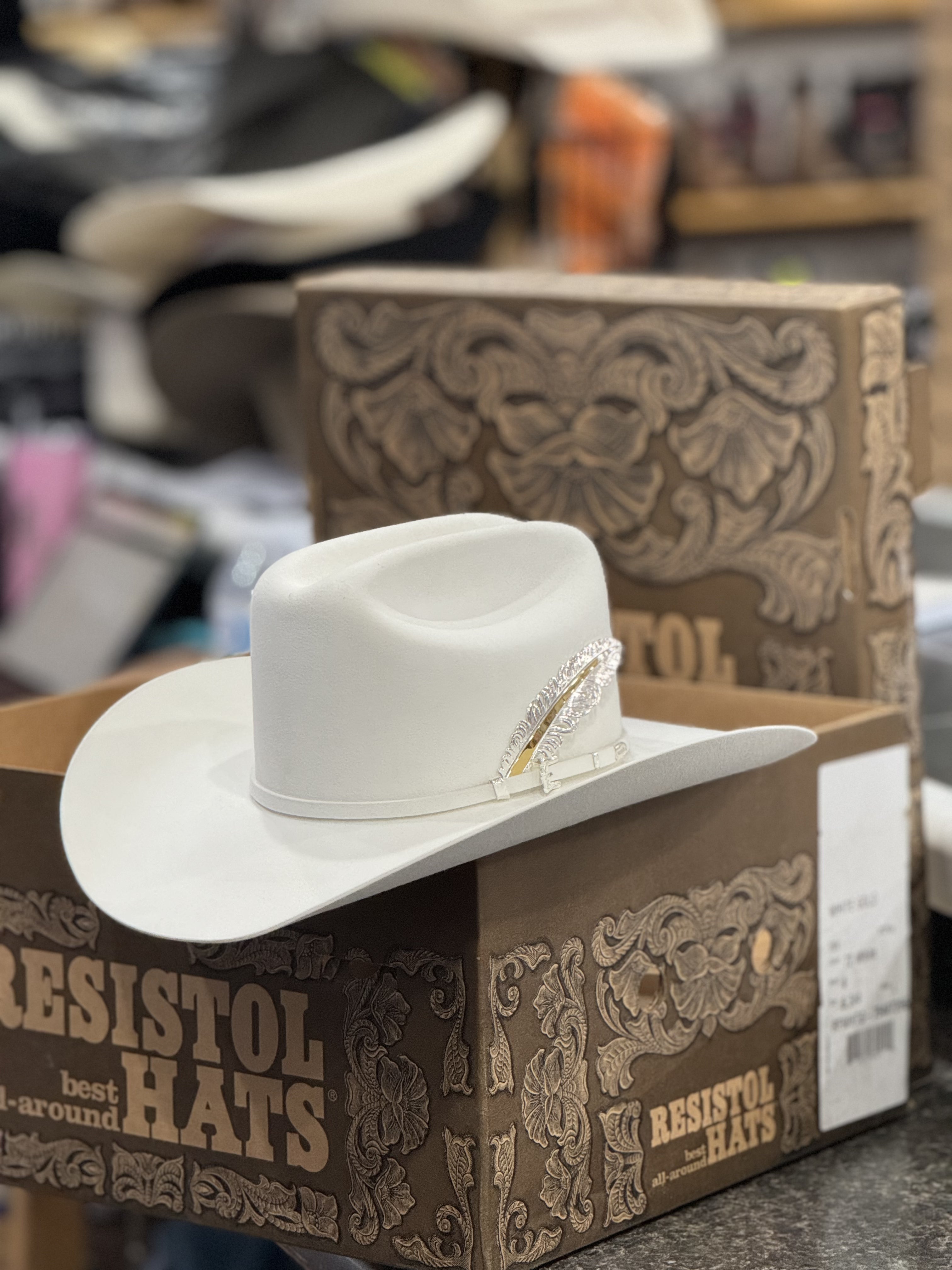 20x Resistol White Gold Cowboy Hat