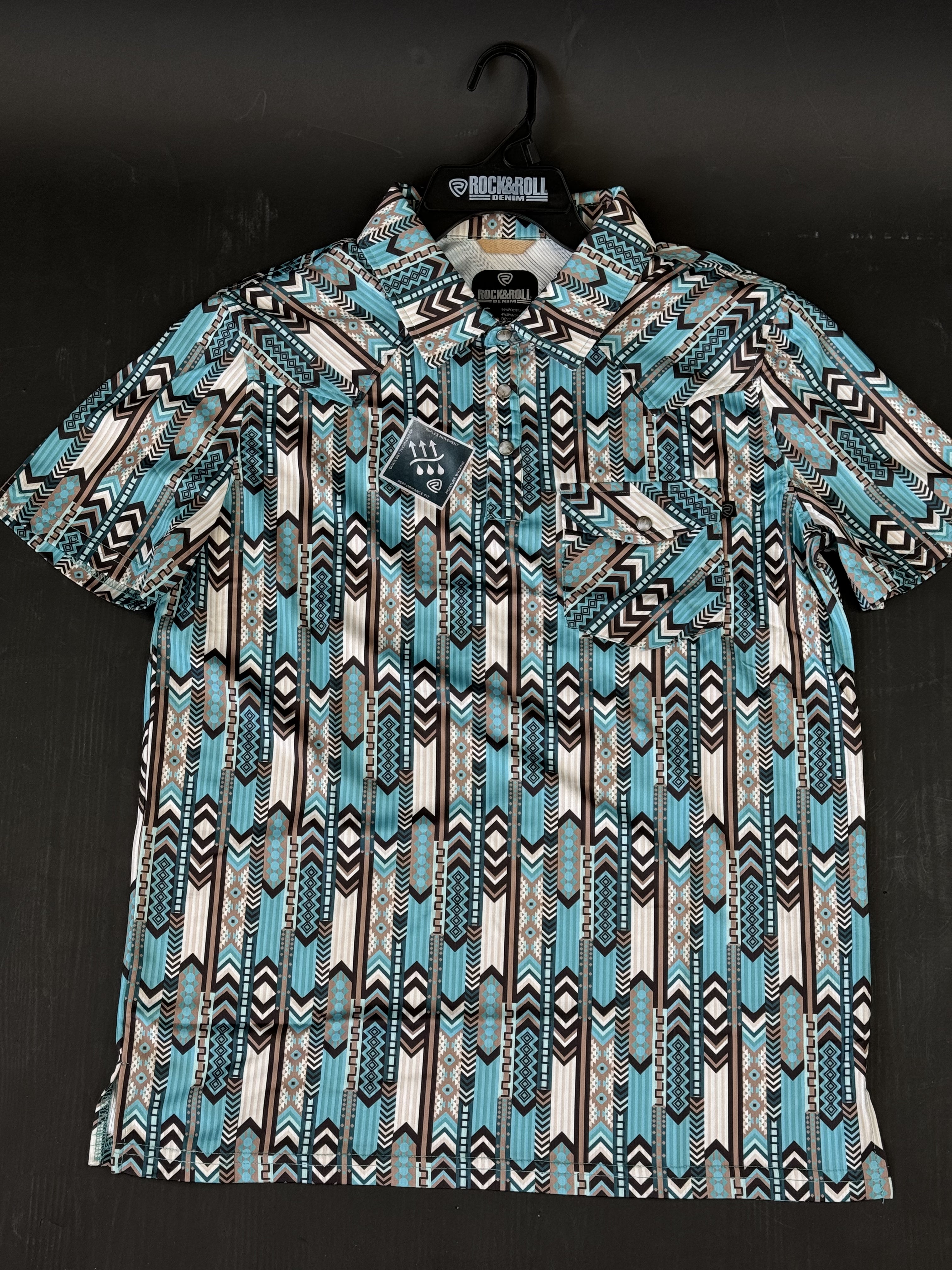 ROCK&ROLL POLO SHIRT AZTEC TEAL