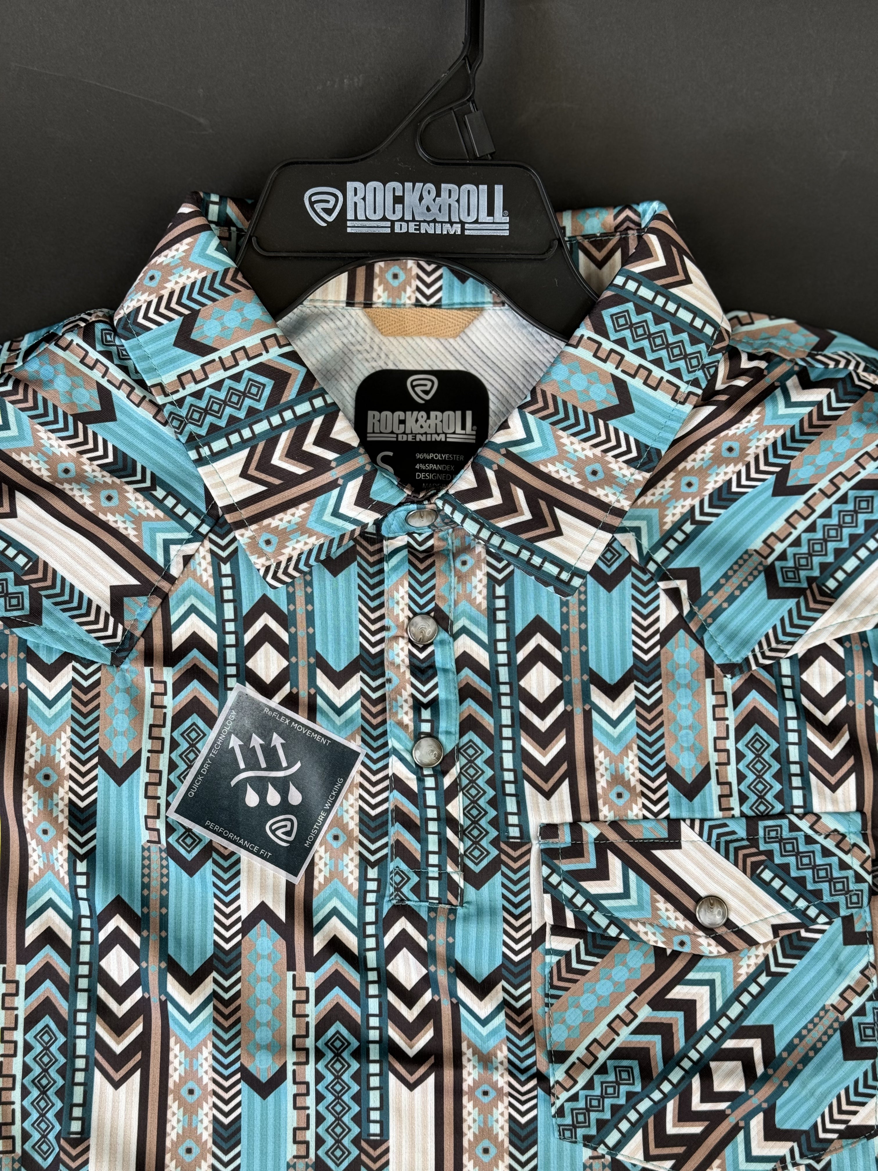 ROCK&ROLL POLO SHIRT AZTEC TEAL