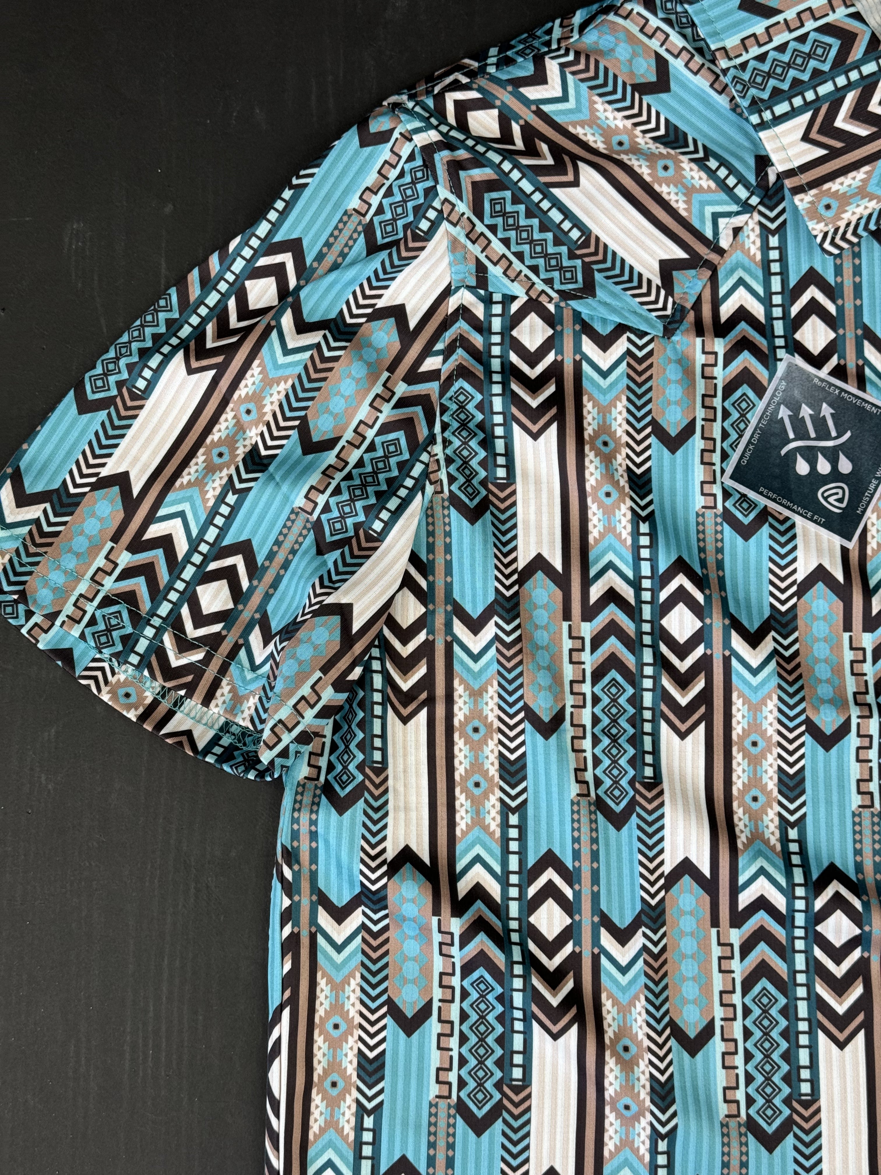 ROCK&ROLL POLO SHIRT AZTEC TEAL