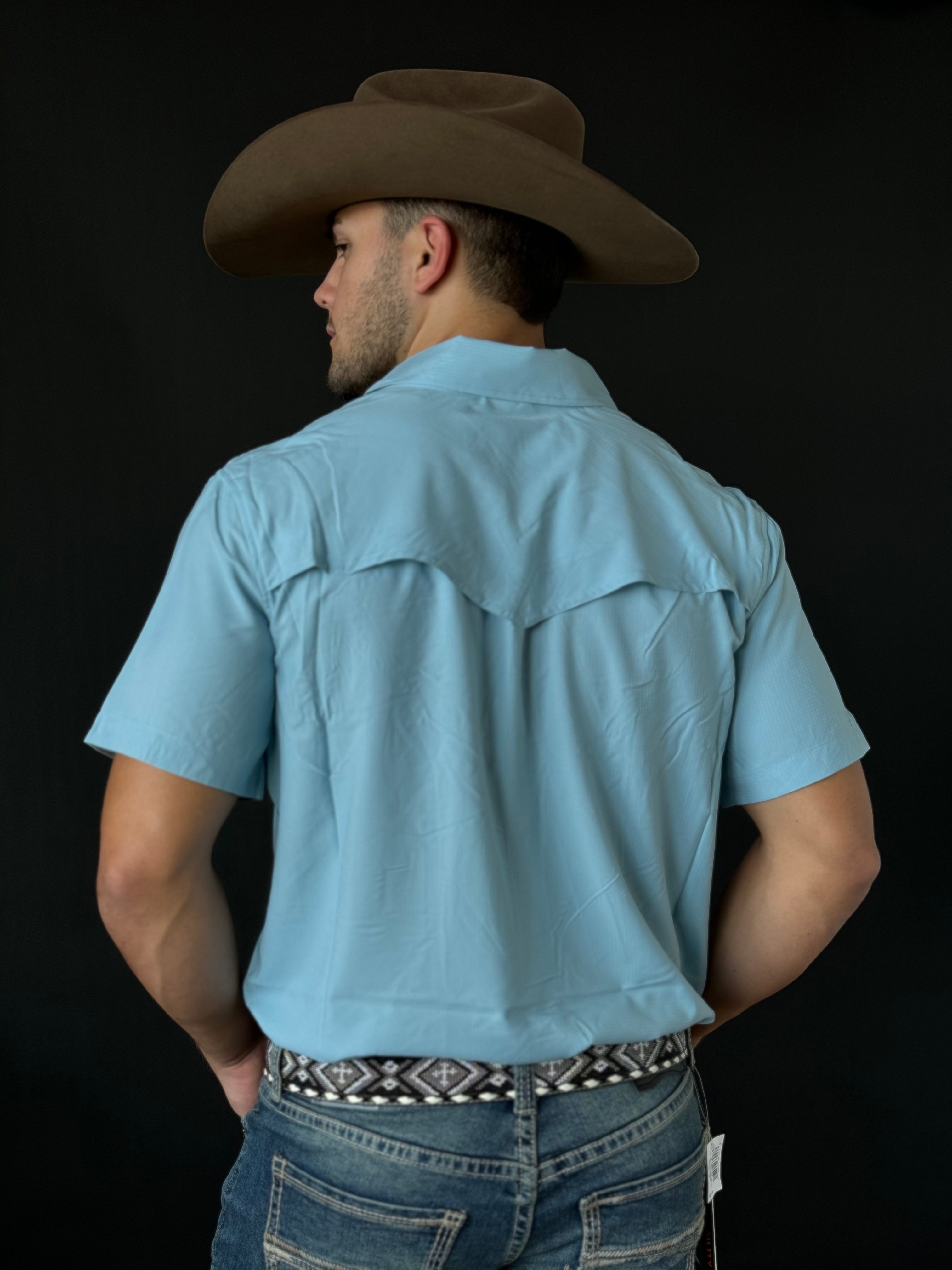 ROCK&ROLL SHORT SLEEVE BLUE AQUA CLASSIC